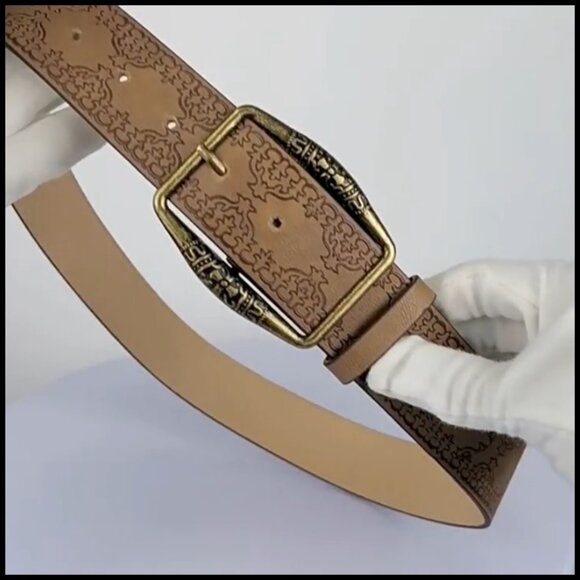 Vintage Western Cowgirl Belt Elegant Carving Design Polyester Waist Belt - Picture 7 of 7